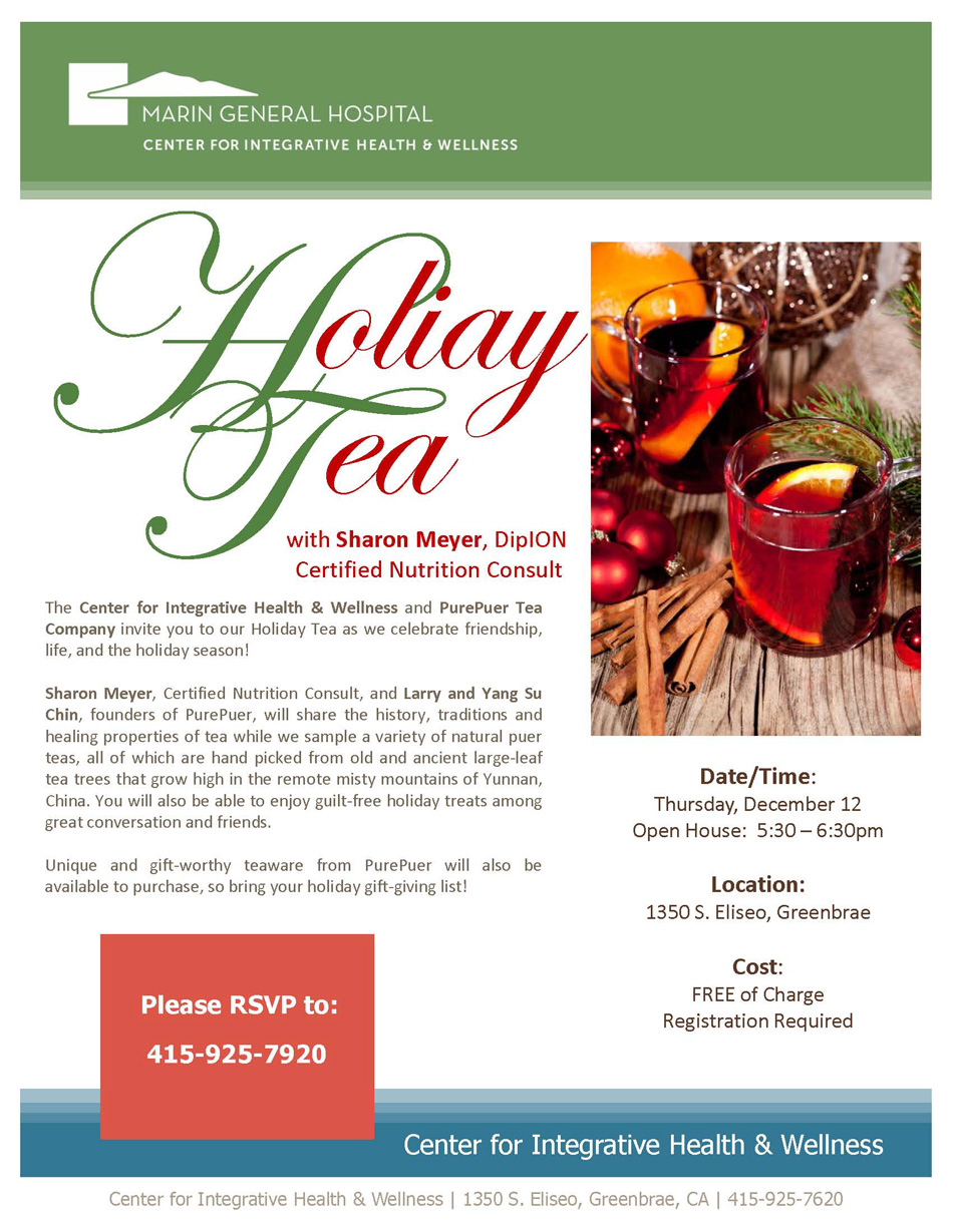 Pure Puer Tea Marin General Hospital 2013 Holiday Tea Event